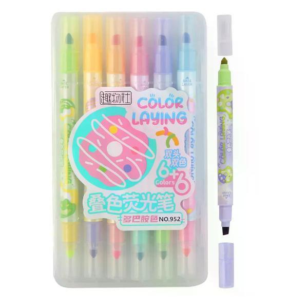 Изображение товара Маркер Hatber Набор перманентных маркеров 6 шт 1-5 мм