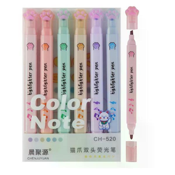 Изображение товара Маркер Hatber Набор перманентных маркеров 6 шт 1-4 мм