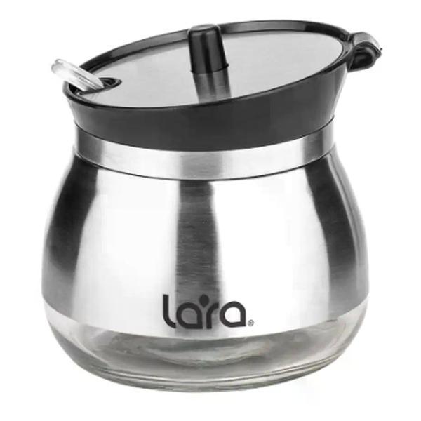 Изображение товара Набор для специй Lara Сахарница с дозатором (черн) 300мл,стекло,сталь+ложка