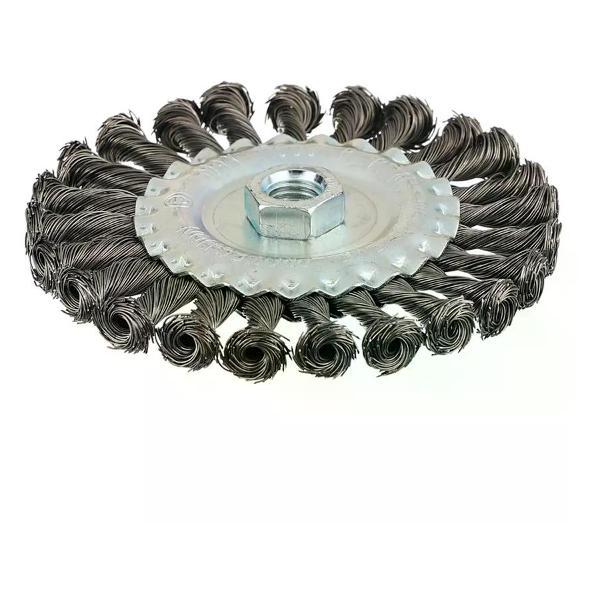 Изображение товара Щетка для УШМ DORN Щетка-насадка для УШМ крученая плоская М14х125 мм