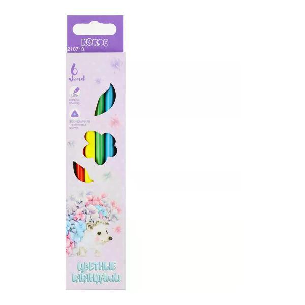 Изображение товара Карандаш Brigfut Карандаши цветные 6 цветов