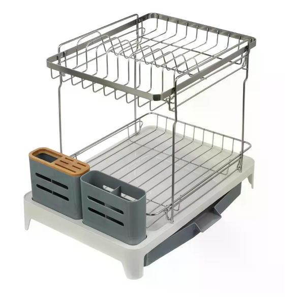 Изображение товара Сушилка для посуды NO NAME Сушилка для посуды настольная 2-ярусная раздвижная