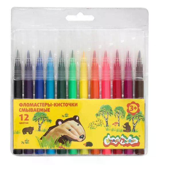 Изображение товара Фломастер КАЛЯКА-МАЛЯКА Фломастеры для рисования 12 цветов смываемые Изображение товара Фломастер КАЛЯКА-МАЛЯКА Фломастеры для рисования 12 цветов смываемые