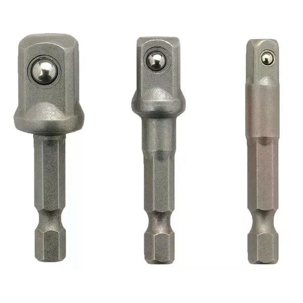 Изображение товара Шуруповерт DORN Набор переходников 1/4", 3/8", 1/2" 3 шт