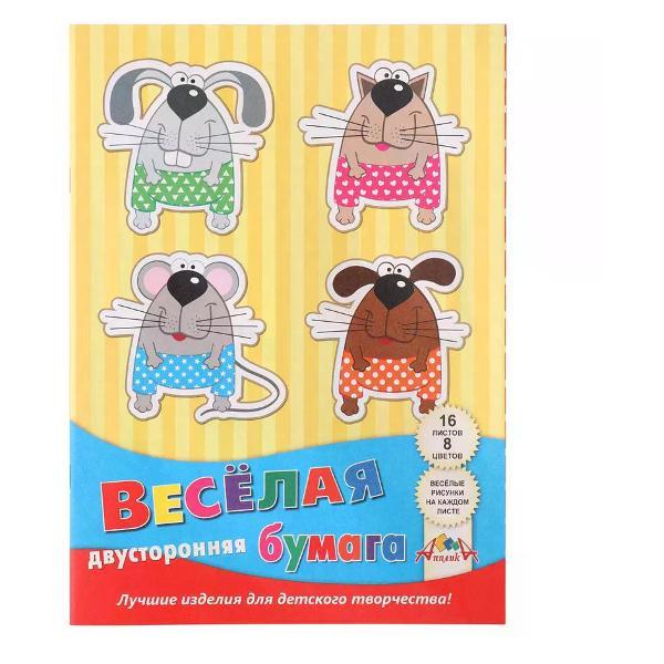 Изображение товара Цветная бумага АппликА Набор цветной бумаги 8 цветов двусторонняя