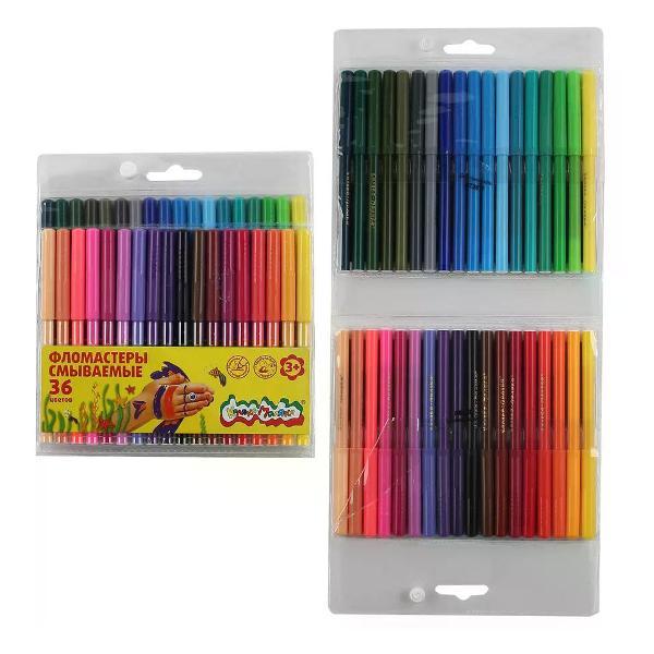 Изображение товара Фломастер КАЛЯКА-МАЛЯКА Фломастеры для рисования 36 цветов смываемые Изображение товара Фломастер КАЛЯКА-МАЛЯКА Фломастеры для рисования 36 цветов смываемые