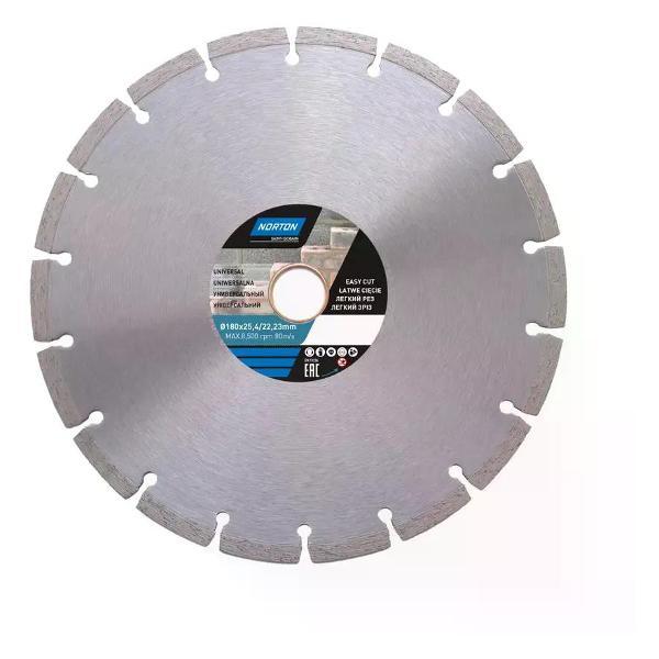 Изображение товара Круг алмазный Norton Диск алмазный сегментный 180x25.4/22.2x2.2 мм