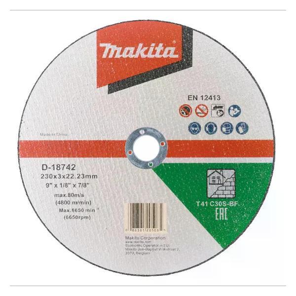 Изображение товара Приспособление для УШМ Makita Диск отрезной по кирпичу тип 41 230x22.2x3 мм