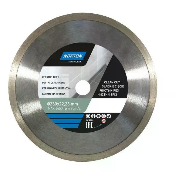 Изображение товара Круг алмазный Norton Диск алмазный по керамике сплошной 230x25.4/22.2x1.8 мм