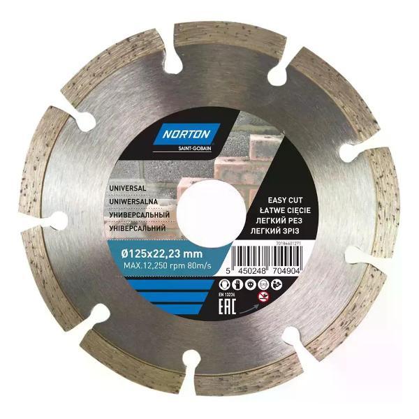 Изображение товара Круг алмазный Norton Диск алмазный сегментный 125x22.2x2.2 мм Изображение товара Круг алмазный Norton Диск алмазный сегментный 125x22.2x2.2 мм