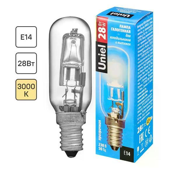 Изображение товара Умная лампочка Uniel Лампа галогеновая для вытяжки/холодильника E14 28 Вт 420 лм