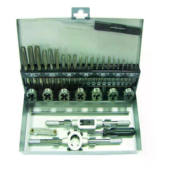 Изображение товара Набор ручного инструмента NO NAME Набор метчиков и плашек Biber 90221 32 предмета