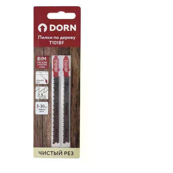 Изображение товара Пилка для лобзика DORN Пилки для электролобзика по дереву 100 мм 2 шт