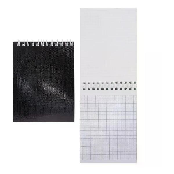 Изображение товара Умный блокнот Hatber Блокнот А6 110*145 мм 40 листов клетка на спирали чёрный