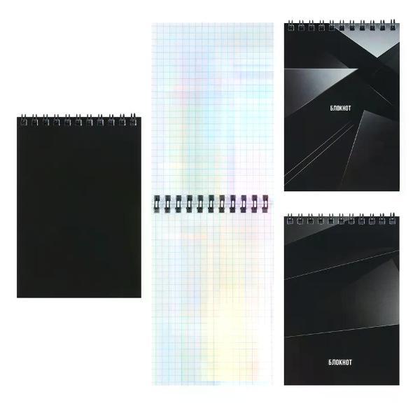 Изображение товара Умный блокнот ПРОФ ПРЕСС Блокнот А6 95*145 мм 40 листов клетка на спирали черный