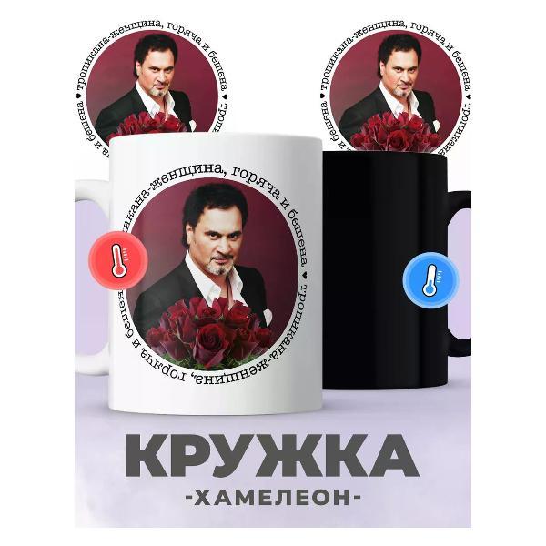 Изображение товара Кружка jojo print хамелеон с принтом Валерий Меладзе, для чая, кофе