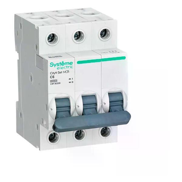 Изображение товара Автоматический выключатель Systeme Electric Выключатель автоматический 3п 6 кА 6 А C