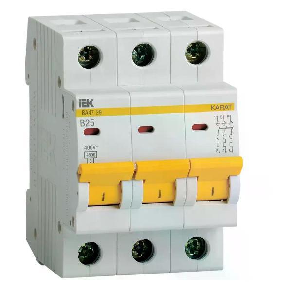 Изображение товара Автоматический выключатель NO NAME Выключатель автоматический 3п 25 А B