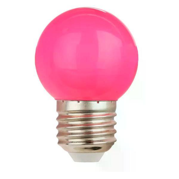 Изображение товара Умная лампочка NO NAME Светодиодная лампа 1 Вт E27 розовая матовая