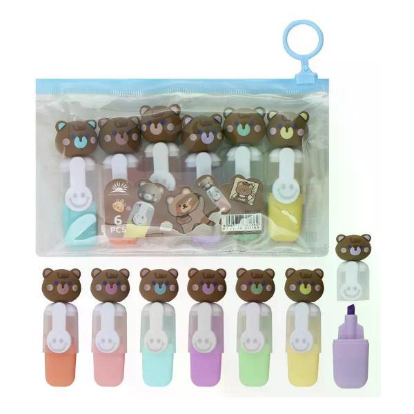 Изображение товара Маркер Hatber Набор перманентных маркеров 6 шт 1-4 мм