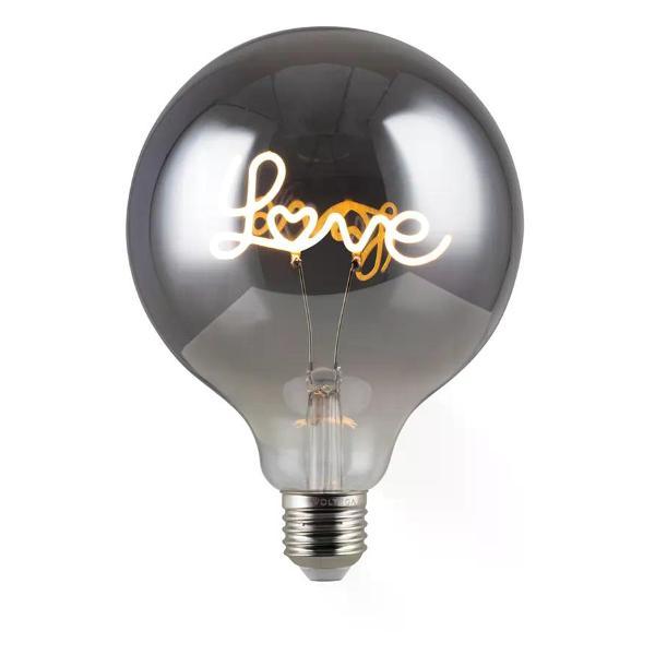 Изображение товара Умная лампочка Voltega Светодиодная лампа 4 Вт Е27 G125 3000 К LOVE дымчатый