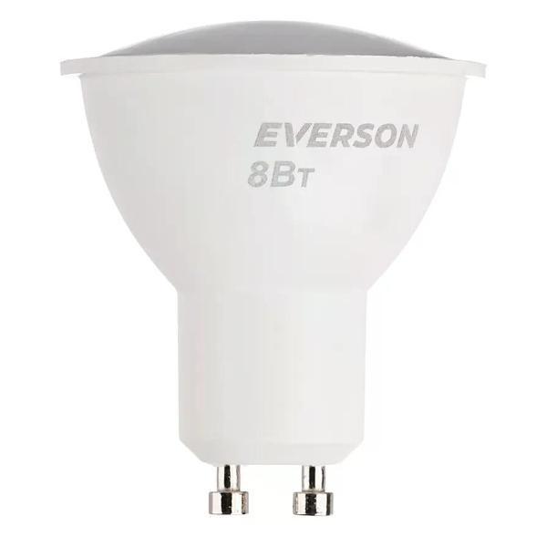 Изображение товара Умная лампочка EVERSON Светодиодная лампа 8 Вт GU10 холодный свет