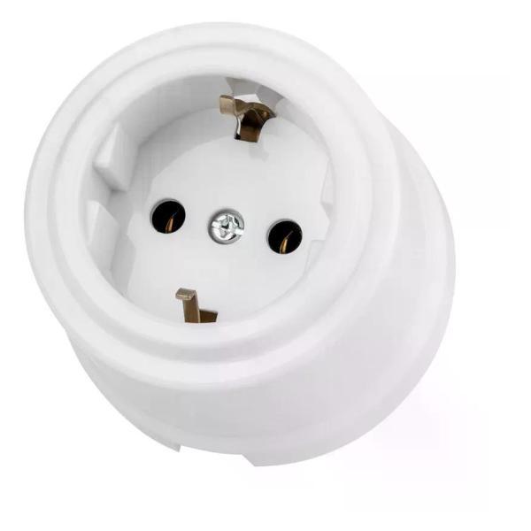 Изображение товара Умная розетка TDM Розетка одноместная накладная с заземлением ретро