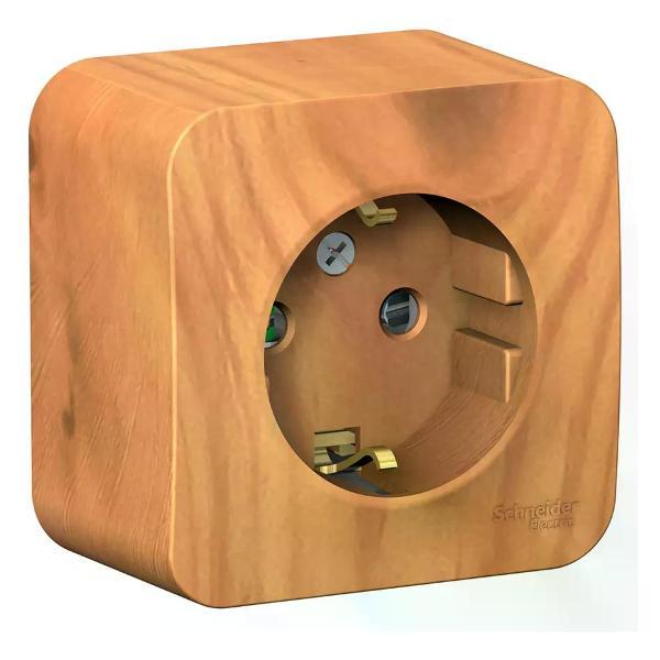 Изображение товара Умная розетка Schneider Electric Розетка одноместная накладная с заземлением