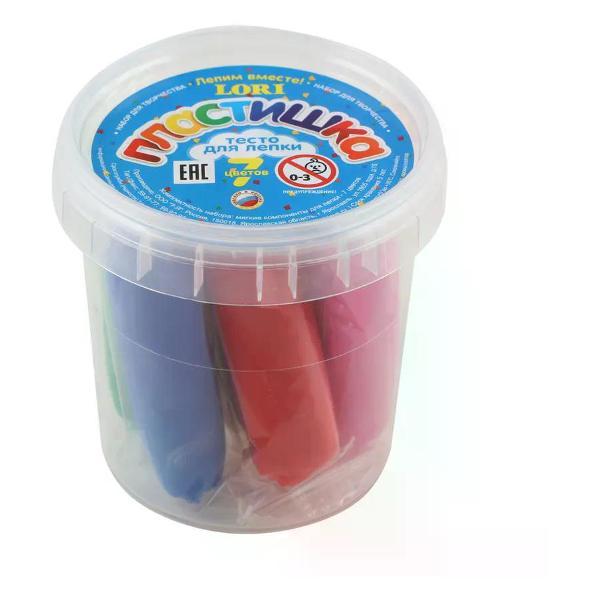 Изображение товара Тесто для лепки lori Тесто для лепки 7 цветов 84 гр застывает на воздухе
