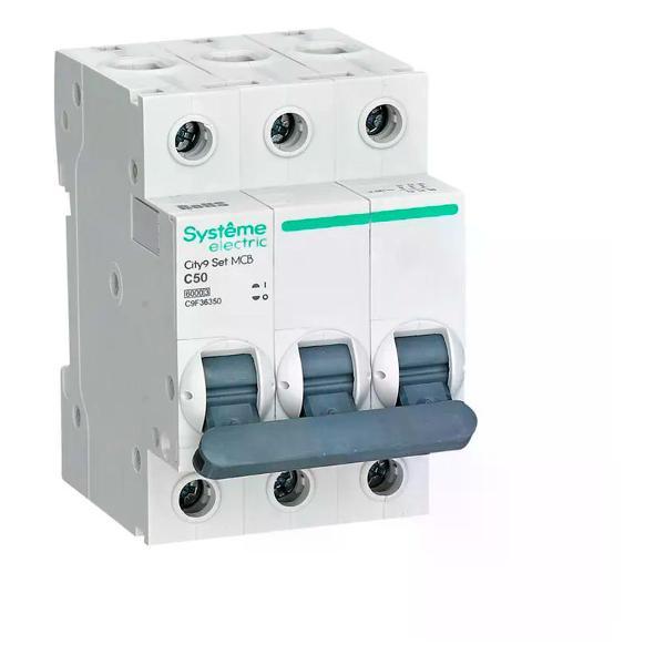 Изображение товара Автоматический выключатель Systeme Electric Выключатель автоматический 3п 6 кА 50 А C
