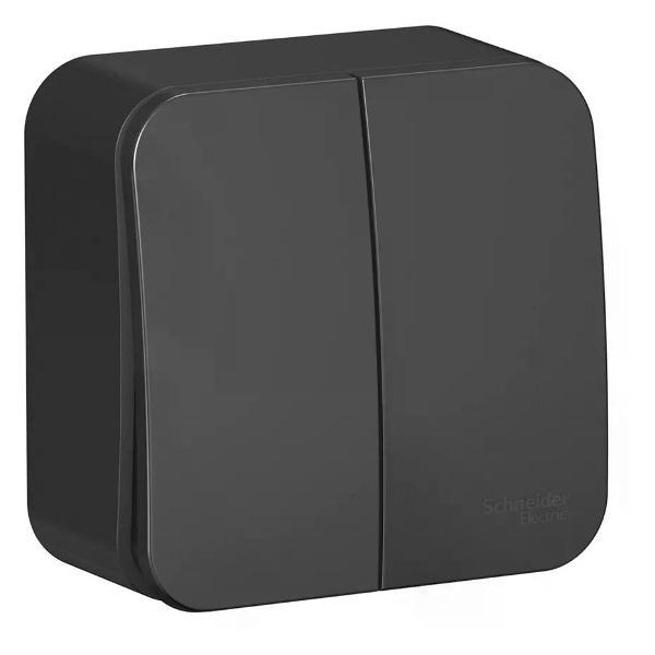 Изображение товара Выключатель механический Schneider Electric Выключатель двухклавишный накладной