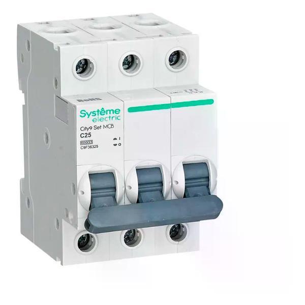 Изображение товара Автоматический выключатель Systeme Electric Выключатель автоматический 3п 6 кА 25 А C