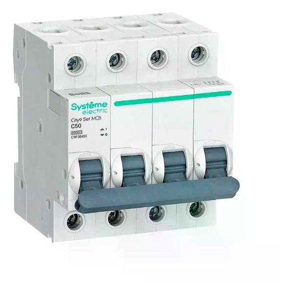 Изображение товара Автоматический выключатель Systeme Electric Выключатель автоматический 4п 6 кА 50 А C