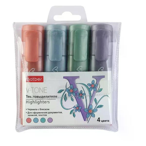 Изображение товара Маркер Hatber Набор перманентных маркеров 4 шт 1-5 мм