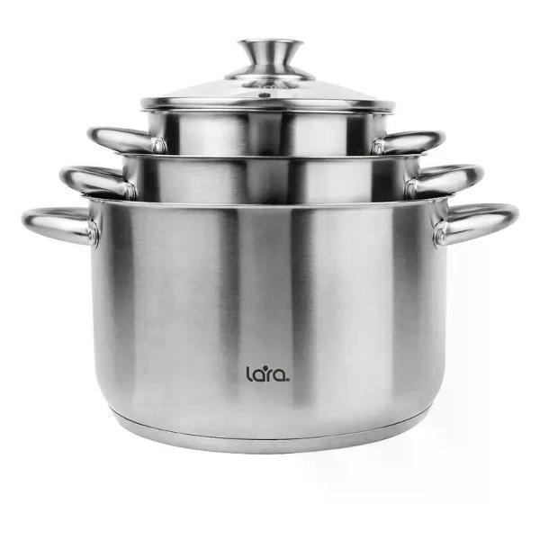 Изображение товара Набор посуды для приготовления Lara Набор кастрюль с крышками для индукционной плиты