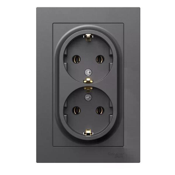 Изображение товара Умная розетка Schneider Electric Розетка двойная с рамкой