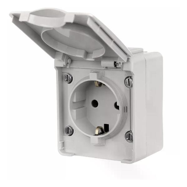 Изображение товара Умная розетка ЭРА Розетка одноместная накладная с заземлением