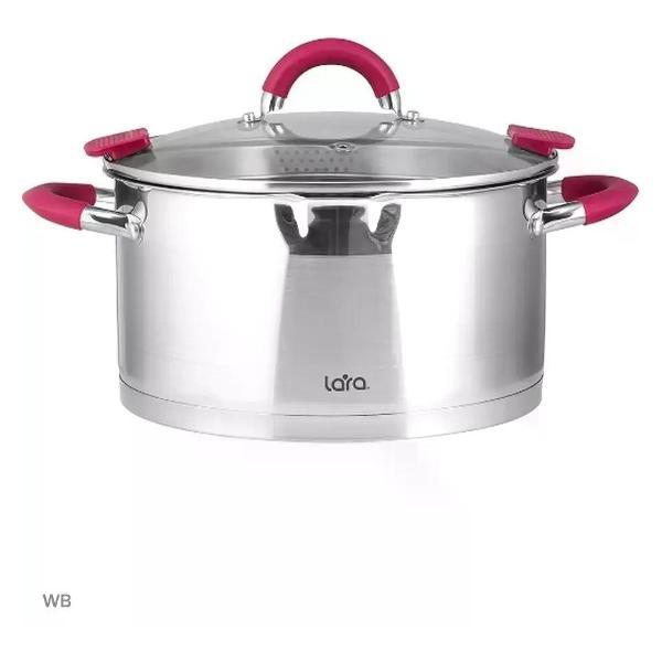 Изображение товара Кастрюля Lara Кастрюля с крышкой LR02-315/7,2 литра/для всех видов плит