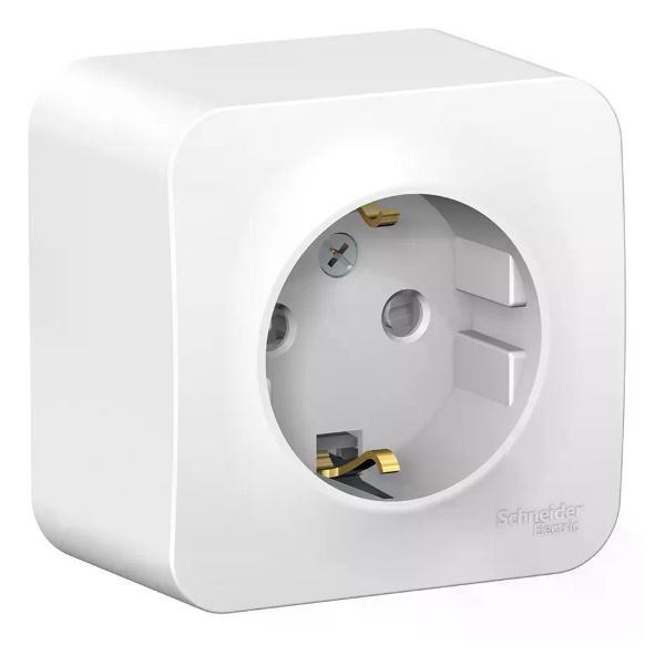 Изображение товара Умная розетка Schneider Electric Розетка одноместная накладная с заземлением