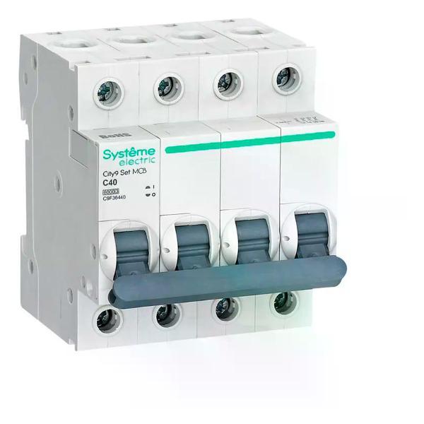 Изображение товара Автоматический выключатель Systeme Electric Выключатель автоматический 4п 6 кА 40 А C