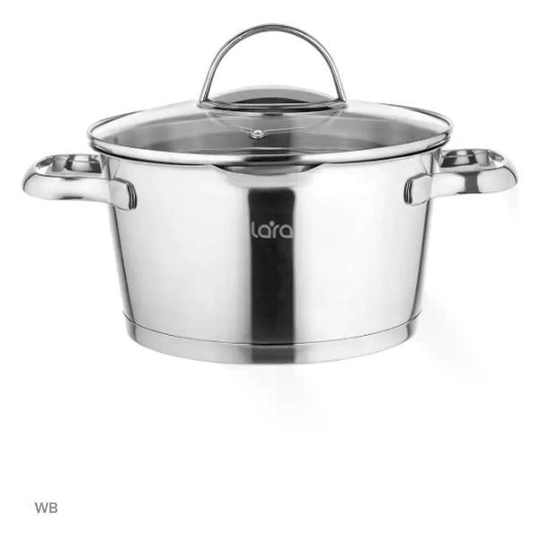 Изображение товара Кастрюля Lara Кастрюля с крышкой LR02-514/5,1 литра/для всех видов плит