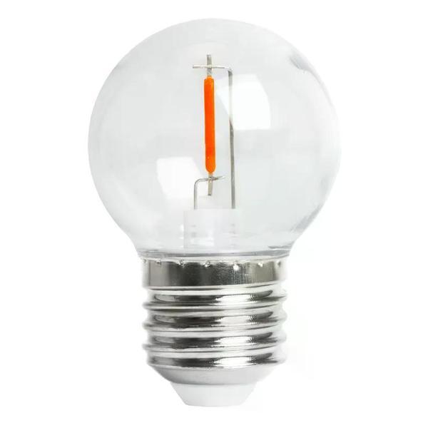 Изображение товара Умная лампочка NO NAME Светодиодная лампа 2 Вт E27/P прозрачная оранжевый свет