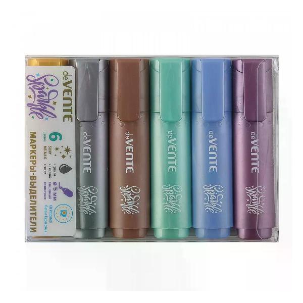 Изображение товара Маркер Hatber Набор перманентных маркеров 6 шт 1-5 мм