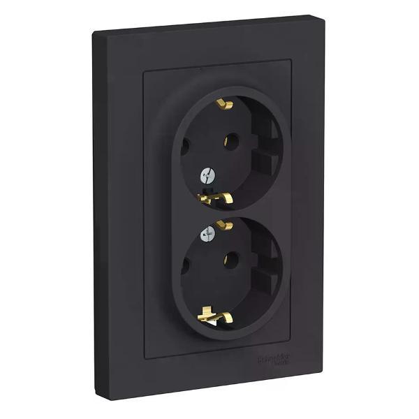 Изображение товара Умная розетка Schneider Electric Розетка двойная с рамкой