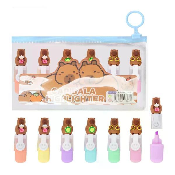 Изображение товара Маркер Hatber Набор перманентных маркеров 6 шт 1-4 мм