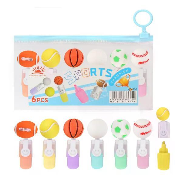 Изображение товара Маркер Hatber Набор перманентных маркеров 6 шт 1-4 мм