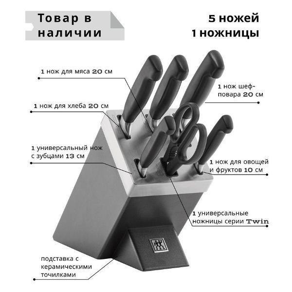 Изображение товара Набор кухонных ножей ZWILLING 019c22b813387673a100fbc8b27251ae