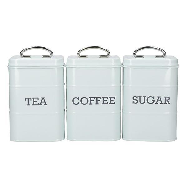 Изображение товара Емкость для хранения Kitchen Craft Kitchen Craft Набор емкостей для хранения чая, кофе, сахара BLUE 1,3л Living Nostalgia