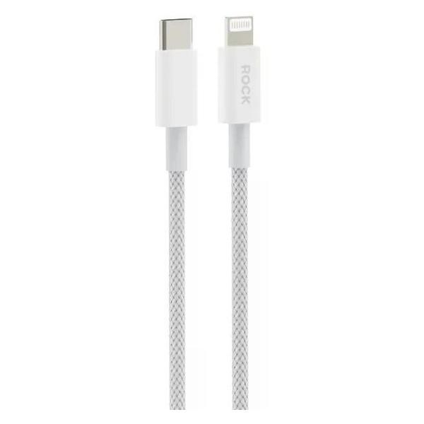Изображение товара Кабель USB-C to Lightning ROCK Z20 Быстрая зарядка 27W белый