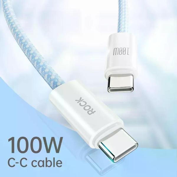 Изображение товара Кабель USB Type-C Rock Rainbow Series для быстрой зарядки 100W, 1.2м Изображение товара Кабель USB Type-C Rock Rainbow Series для быстрой зарядки 100W, 1.2м